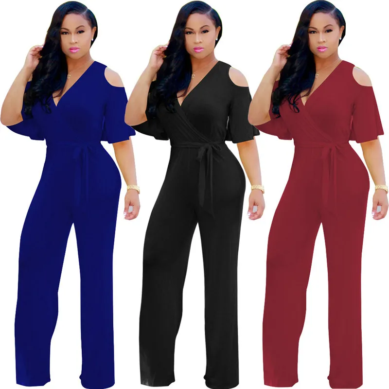 cold shoulder romper pants