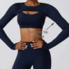 long crop top#NAVY