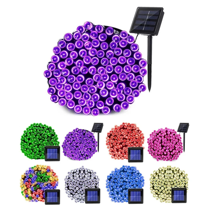 Solar String Fairy Light 100 LED Waterproof Outdoor Garland Solar Christmas Lights Party for Garden Decorative