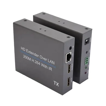 Xput HDMI Extender Over IP Cat5e Cat6 Lan Ethernet 200M HDMI IP Extender RJ45 Ethernet With IR