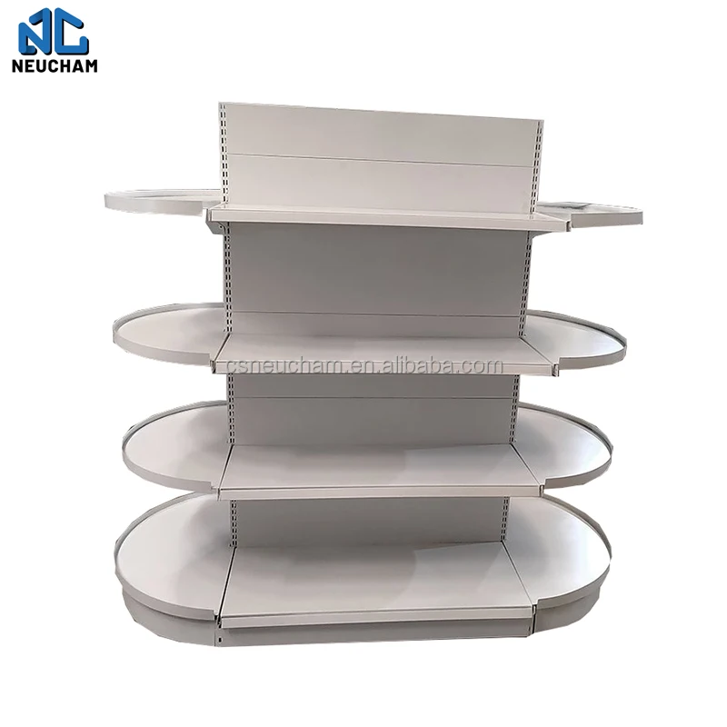 Oval Shape Rack For Shop Double-sided round store shelving racks gondola shelves supermarket ...