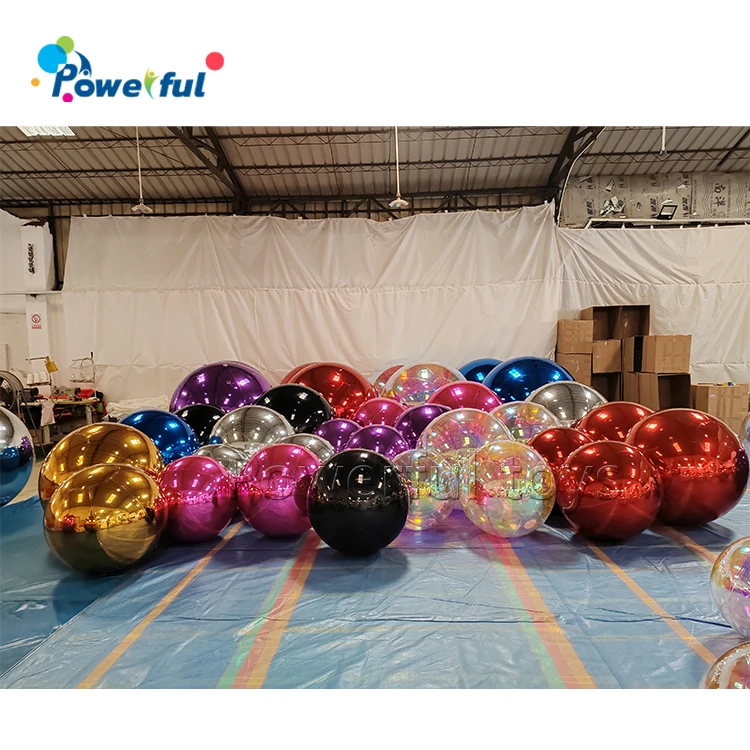 Giant Commercial Inflatable Mirror Ball Inflatables Colorful Gold ...