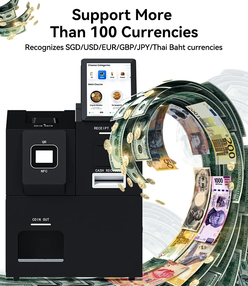 Coin Changes Kiosk with Coin Hopper - Customized Cash Acceptor