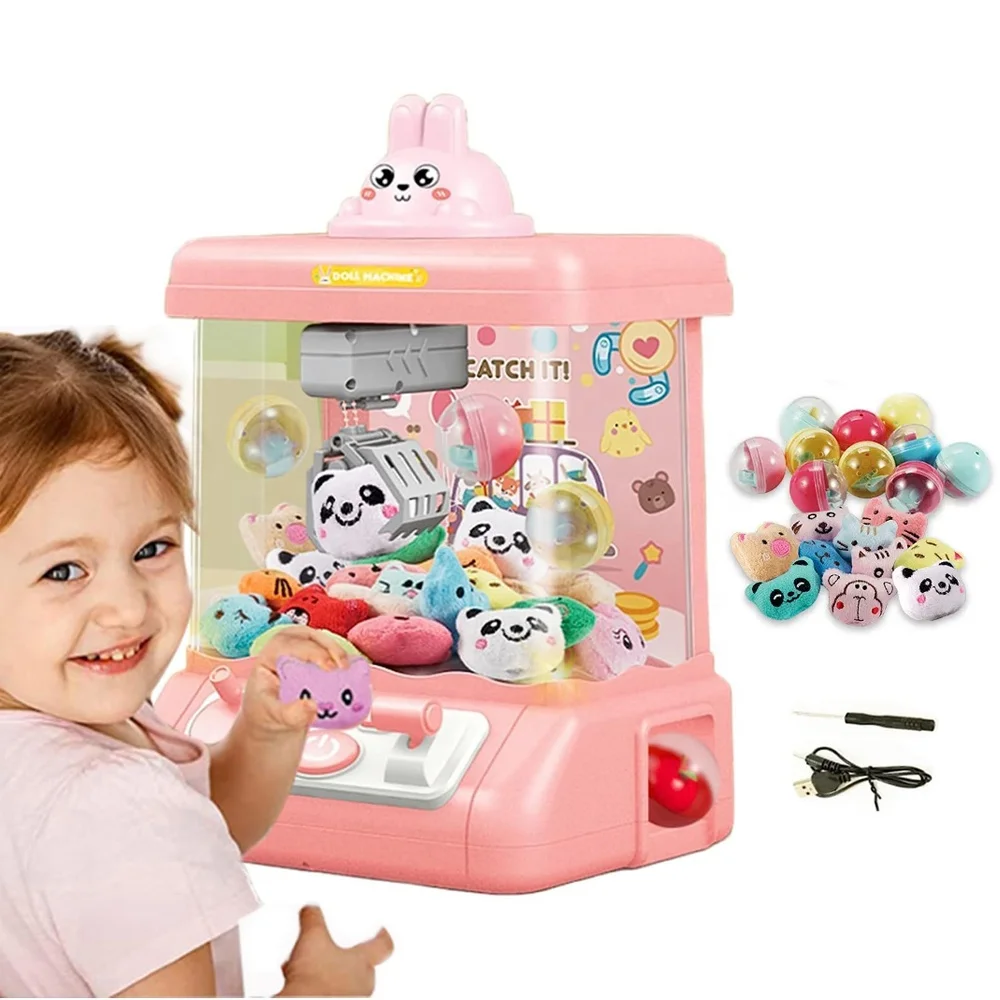 Mini Claw Machine,Toys For 3-8 Kids,Birthday Gifts Arcade Game Grabber Machine With Dolls And Twisted Eggs