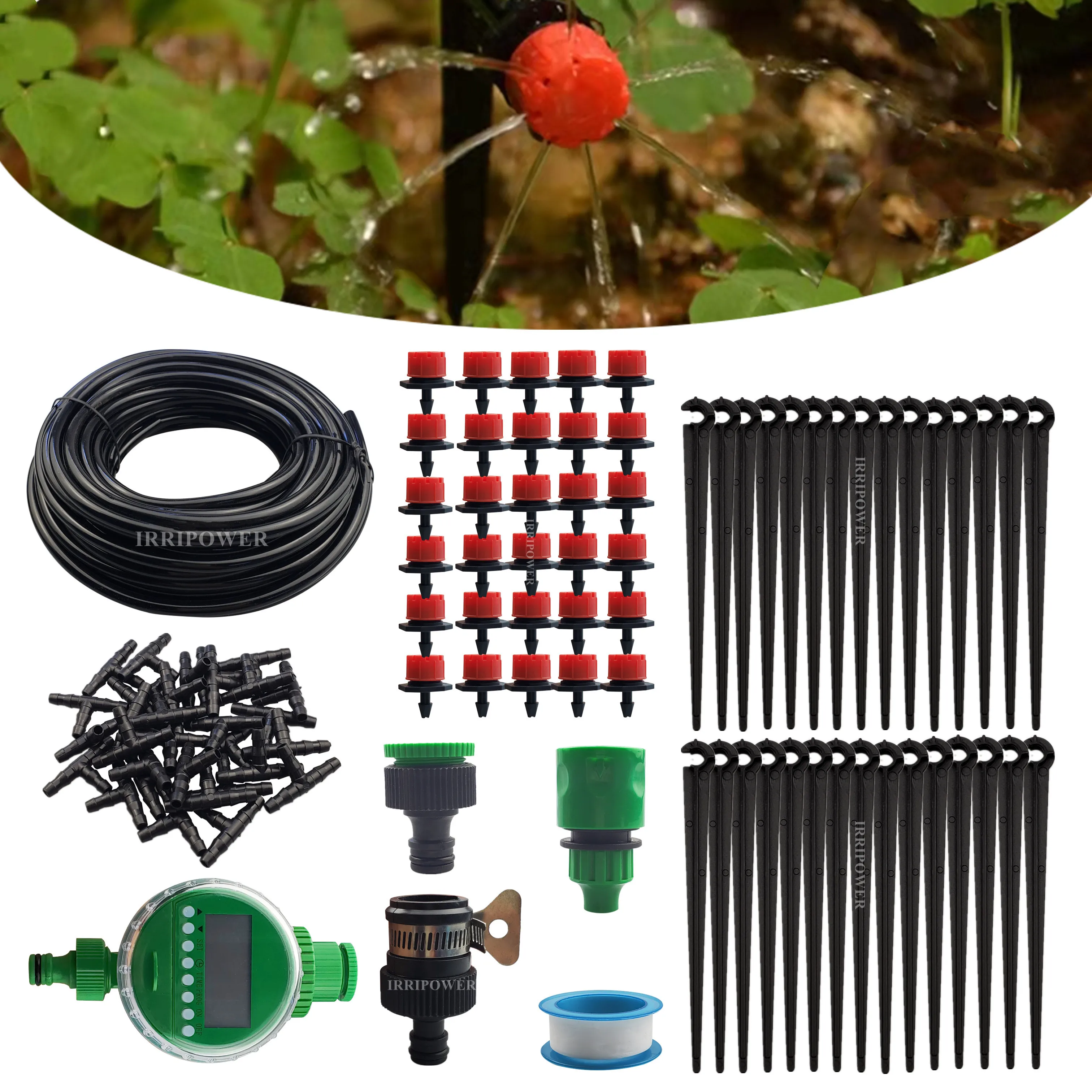 Diy Watersaving Automatic Plant Watering System Drip Irrigation Equipment Set For Garden
