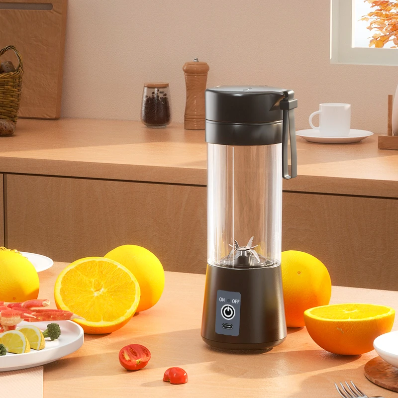Hot Sell Portable Electric Juicer Blender 6 Blades Mini Juicer 380ml
