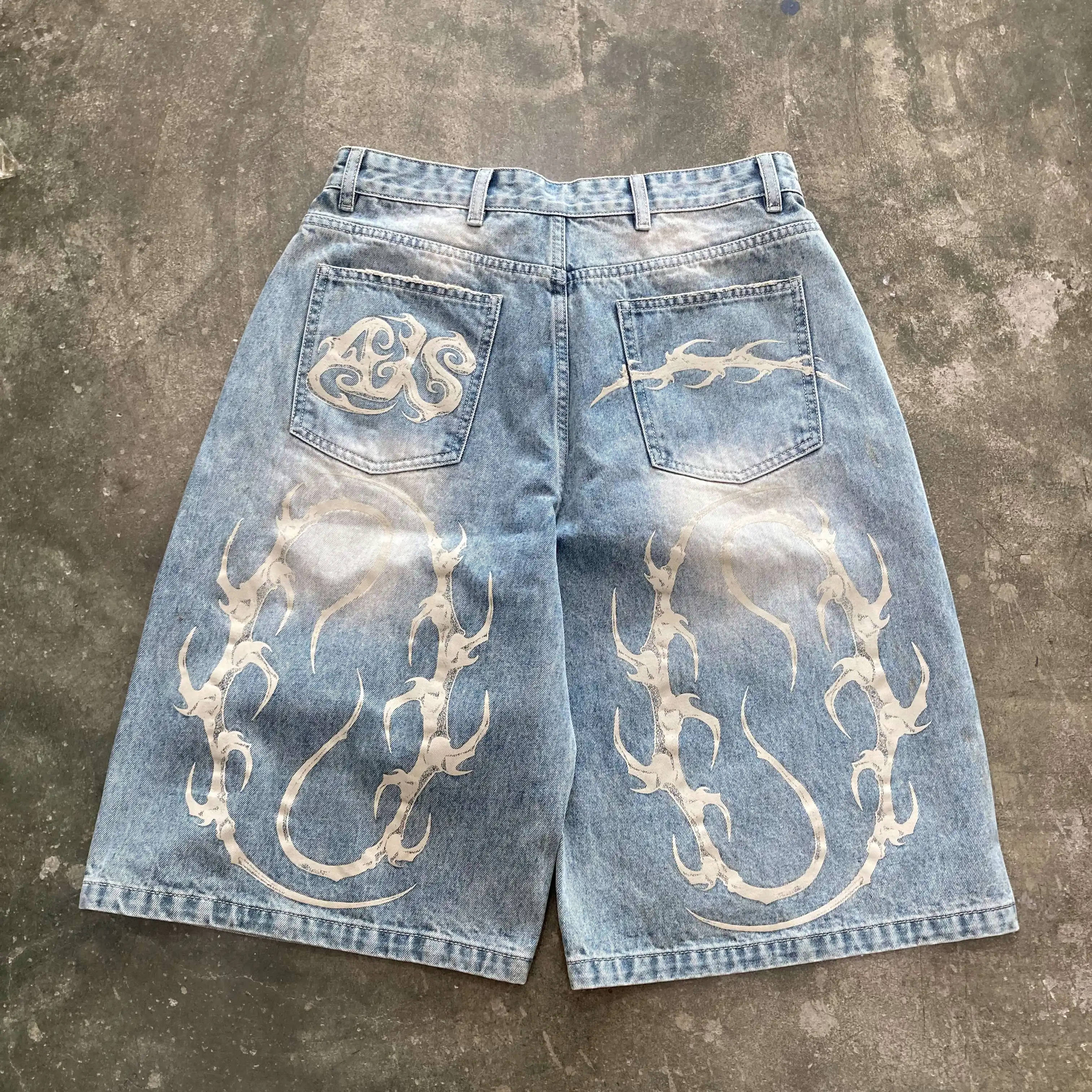 Jorts Denim Running Shorts RUNNING DOG DENIM SHORTS MID WASH BLUE