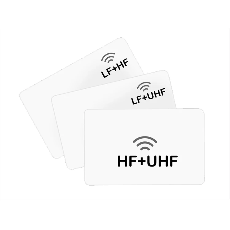 1K Chip PVC Smart Card 13.56MHz RFID Communication Waterproof NFC Cr80 Size White Color Blank PET Magnetic Stripe for Hotel Use