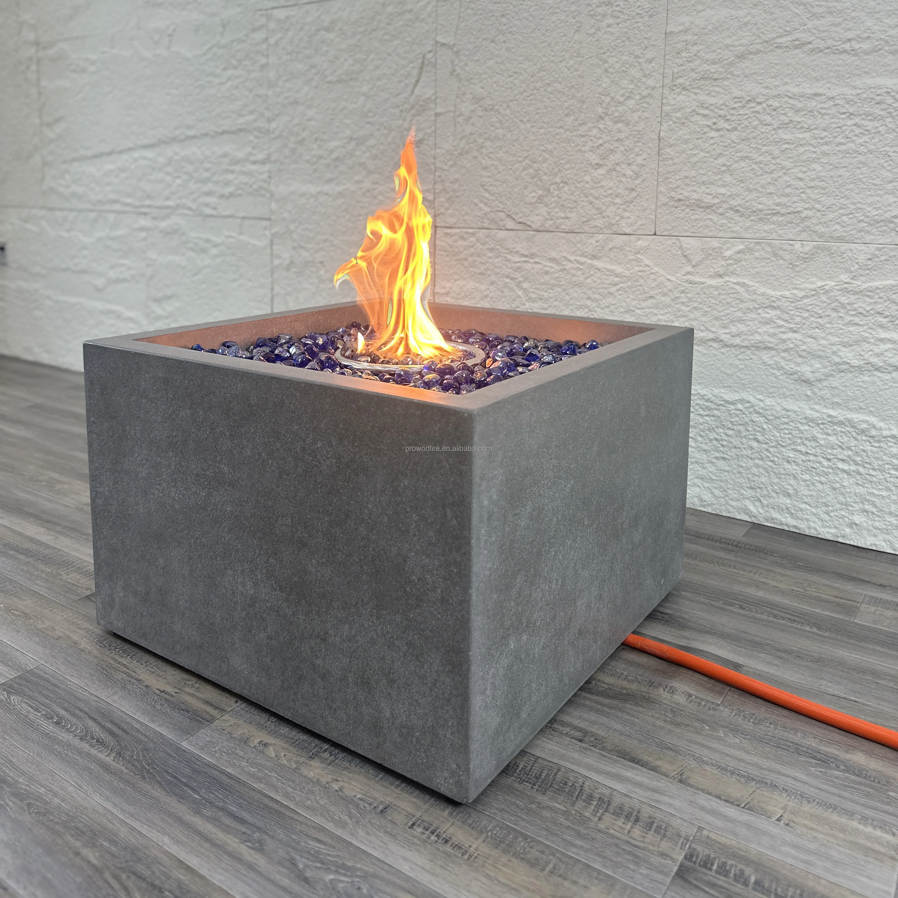 Rectangular Rattan Gas Stove, Steel, Fire Pit - detail 20