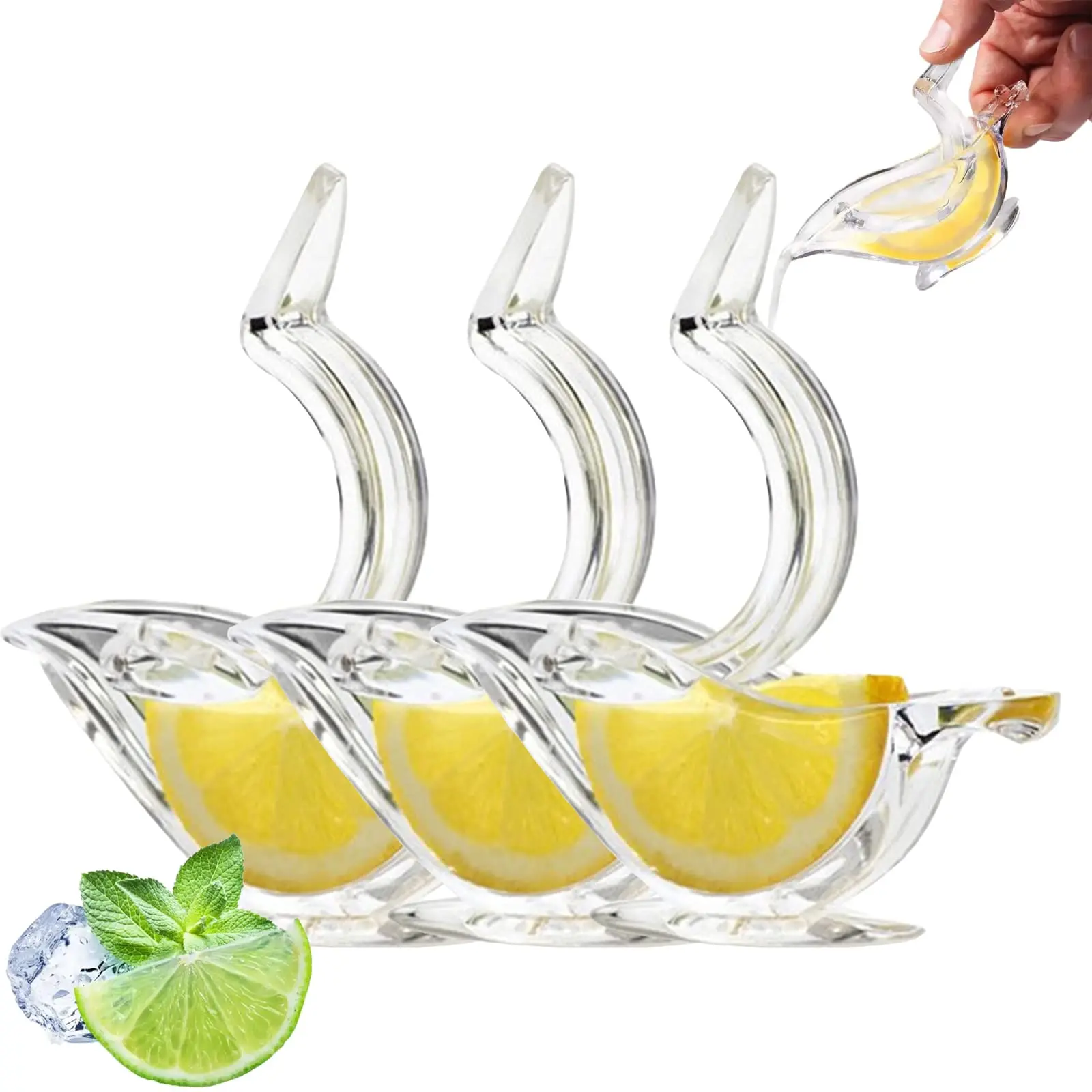 2 Pack Bird Lemon Squeezer Lemon Juicer Acrylic Manual Juice Lime