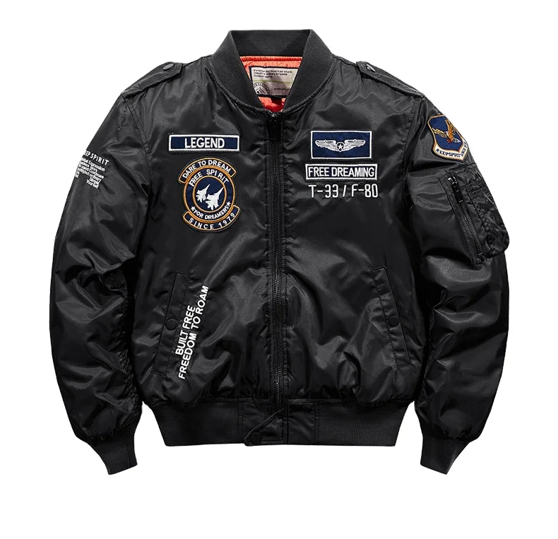 Autumn Winter Ma1 Cotton Trend Brand Bomber Jacket Men's Thick