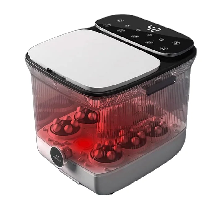 LCD Touch Electric Foot Washing Basin Massager Machine Deepest Body Detox Foot Spa Bath Massager With Heat