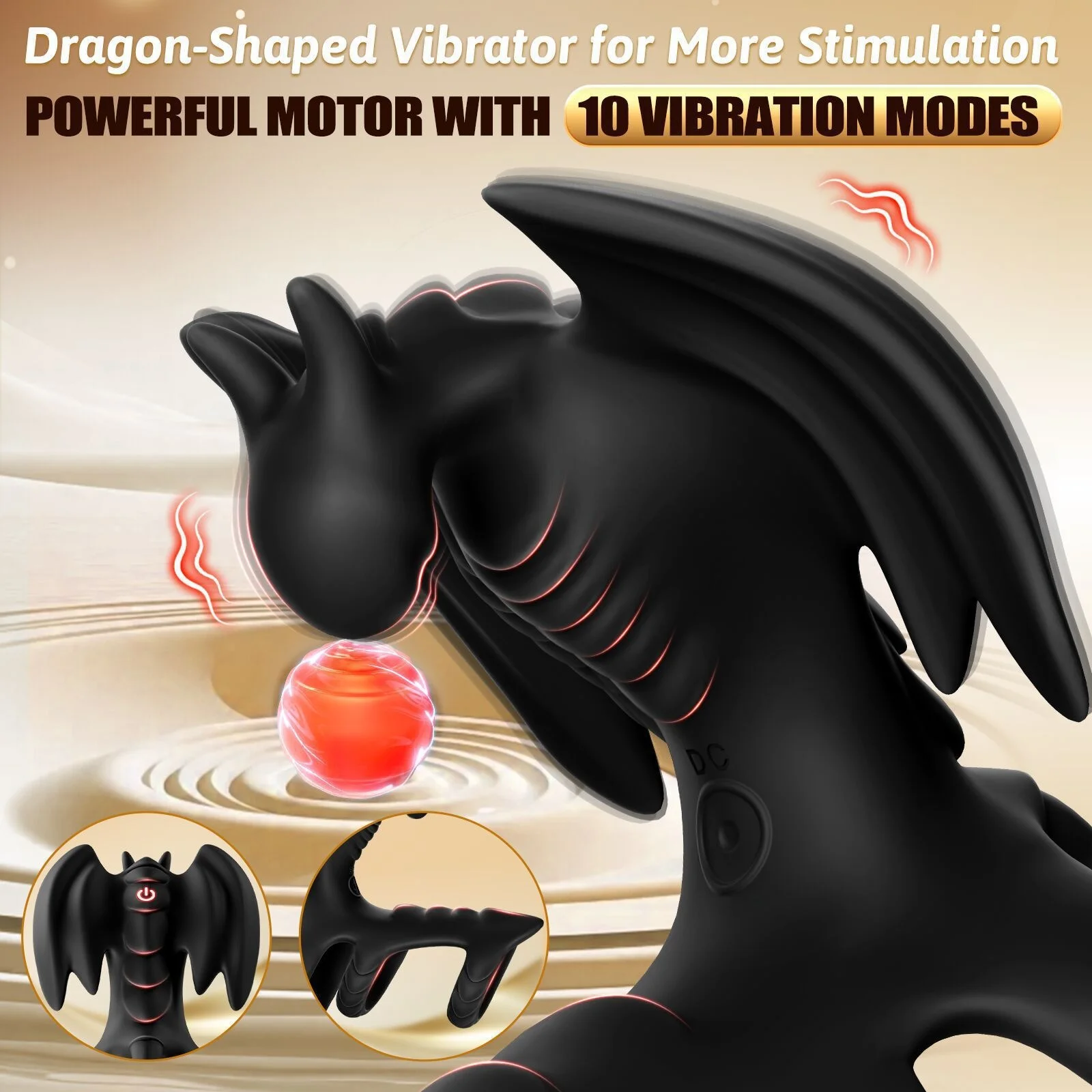 Wireless Remote Control Flying Dragon Locking Ring Sexy Street Men Women's Vibrating Sleeve Anti-Shooting Delay Ring Vibrators