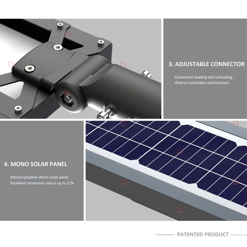 DAWN All-in-One 12-Hour Lighting Solar Street Light for Home and Road IP66 Waterproof Outdoor Lamp from South East Asia Africa