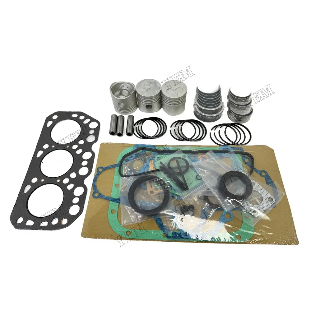 Overhaul Rebuild Kit (No Valve Set No Cylinder Liner)Compatible with K3H for Mitsubishi K3H Engine