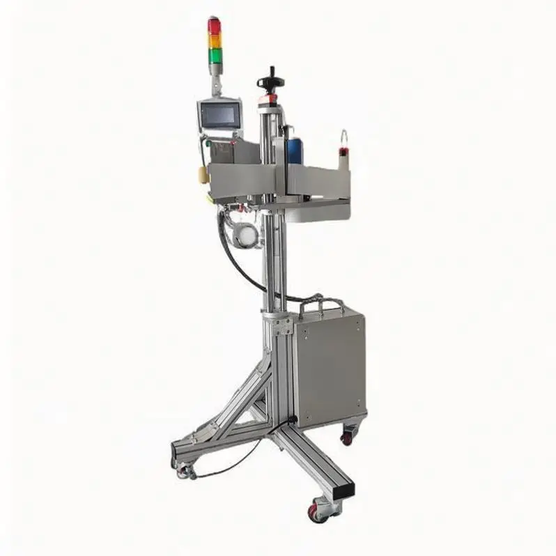 TEBAK Assembly Line Side Head Labeling Machine Flat Bottle Labeler with Inkjet Printing for Packaging Production Line