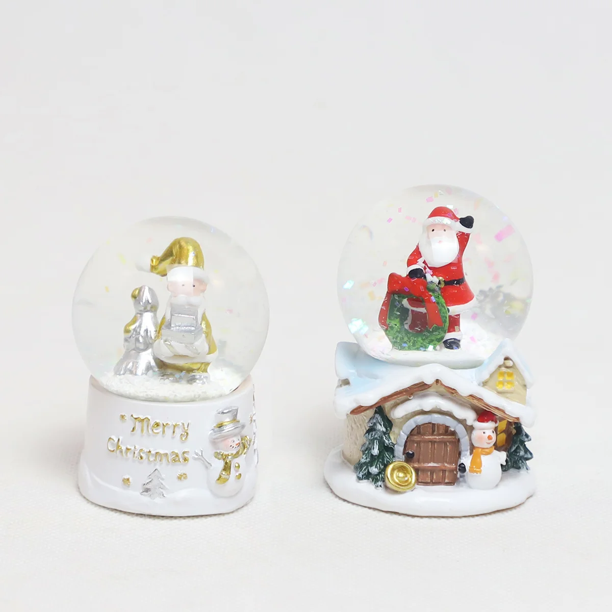 Wholesale creative gift carousel crystal ornament glass ball snow music with crystal ball stand