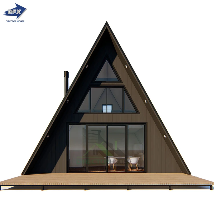 Triangle Shape Prefab Steel Structure Small Cabin /tiny House/ Triangle ...