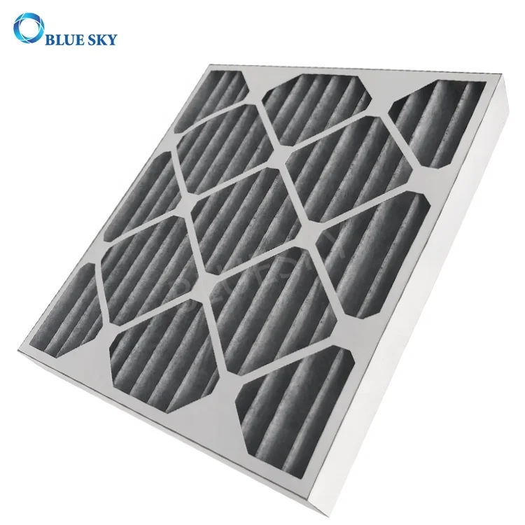 Nanjing Blue Sky Filter Customized MERV 8 Pleated AC Furnace Air Filter with Activated Carbon for AC HVAC and Furnace