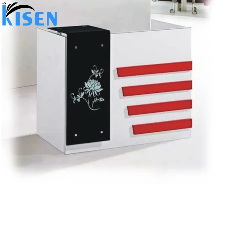 Red Table Reception Plastique Counter Table Reception Table Front Desk