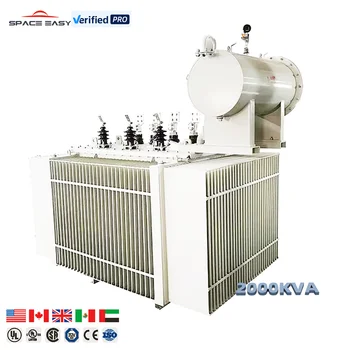 SPACE EASY Premium Quality S11 6KV 13.8KV to 220V 380V 2000KVA 2MVA 2500KVA 3ph Oil-filled Power Distribution Transformer