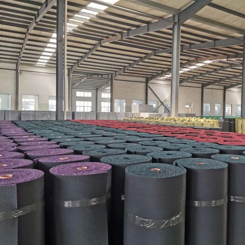 Customized Spike Backing Pvc Car Floor Mat Pvc Coil Car Mats 18Mm Pvc Coil Door Car Carpet Mat Rolls With Spike Backing