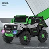 Verde grisáceo, 4x4, control remoto, balanceo, música, 12V.