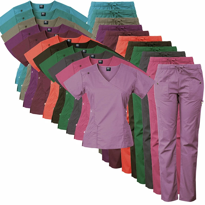 New Style Oem Nursing Scrubs Jumpsuit Wholesale High Quality Cheap Women Scrubs Sets Stylish