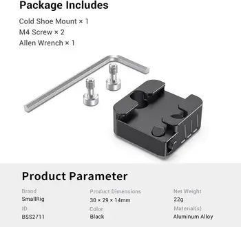 Smallrig Cold Shoe Mount for Dji Ronin-S/Ronin-Sc and RS 2/Rsc 2/RS 3/RS 3 PRO Gimbal -Bss2711 product image