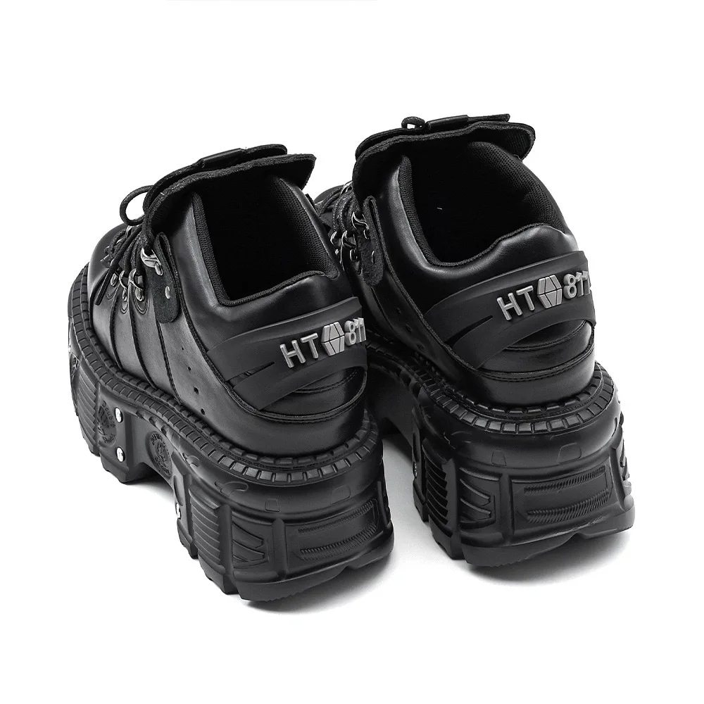 New autumn/winter platform shoes for men and women 2024 Autumn New Super Thick Bottom Retro Metal Muffin Tank  main image 3