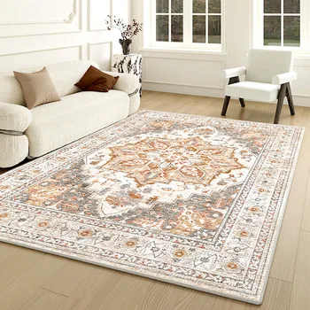 Vintage French Persian Style Premium Living Room Carpet 2024 New Home Living Room Coffee Table Rug Pad