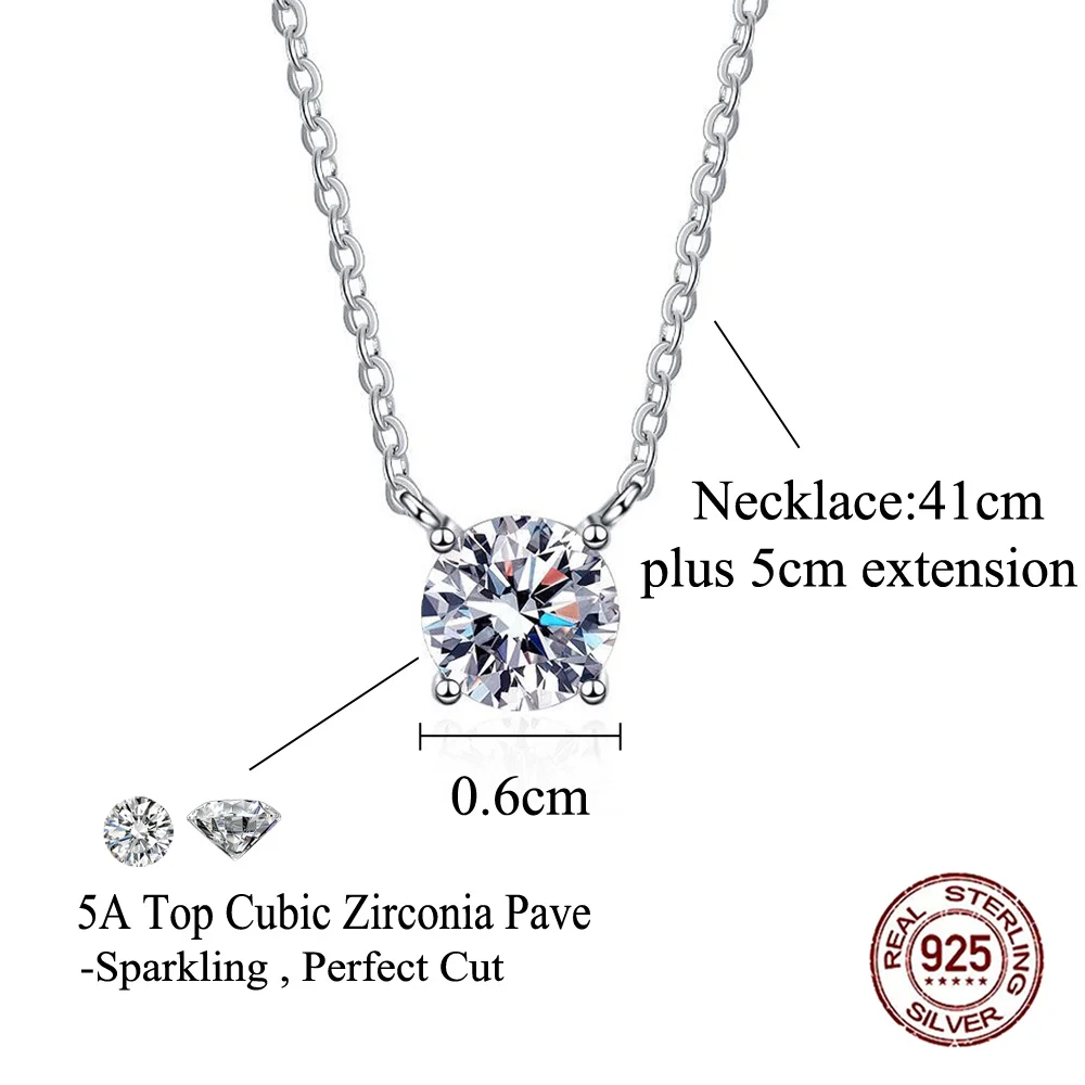 Neutral 小山 pierced silver925 Chic Jewelry - 4 Prong Setting 925 Sterling Silver Pendant