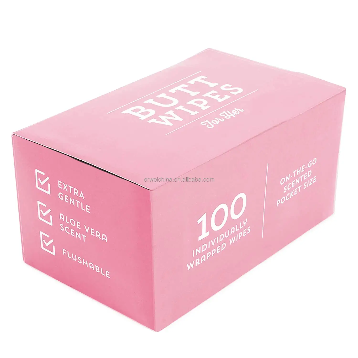 Private Label Individual Wrapped Feminine Hygiene Wipes 100