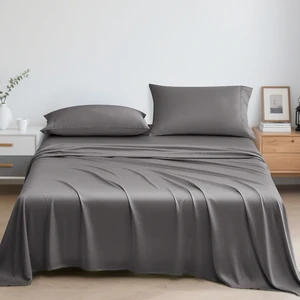 Eco-Friendly Silky Soft 100% Bamboo Duvet Cover Set with Pillowcases OEKO-TEX Certified 300TC Thread Count All-Season Use