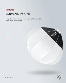 Photo Triopo KQ85 Lantern Softbox KQ85 85cm White Diffuser Ball Lambency Globe Lantern Box product image