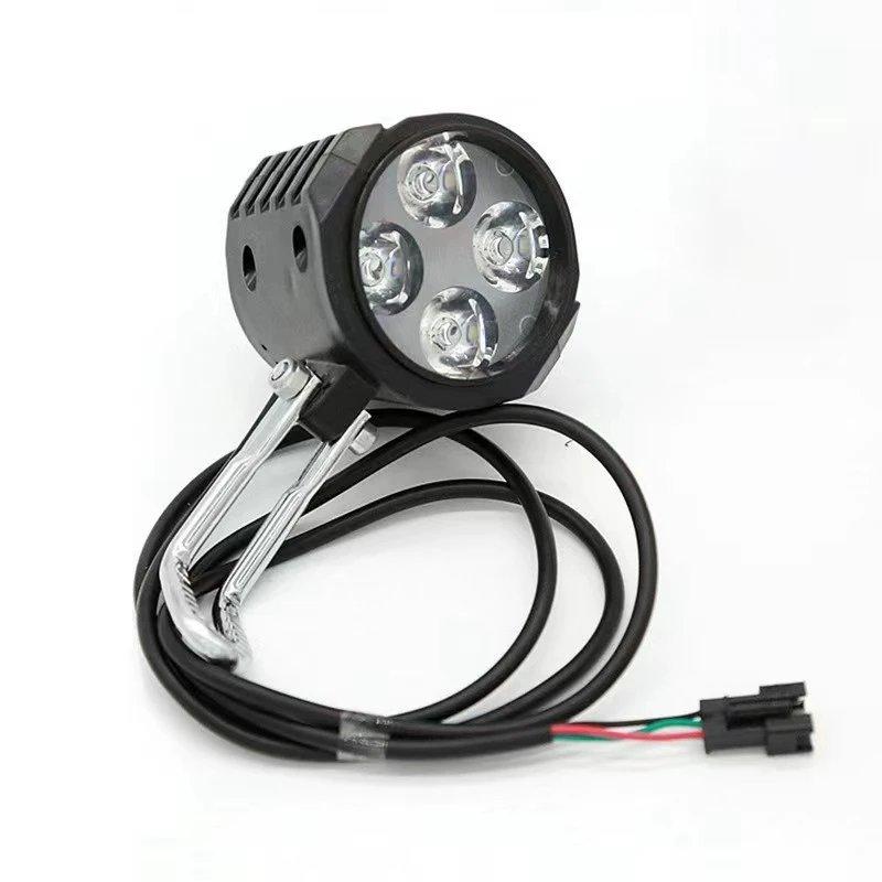 Aeun Faro Con Clacson 2 In 1 Per Scooter Elettrico, Luce LED + Clacson, Universale 10 Pollici, ABS, 12-72V, Facile Da Installare