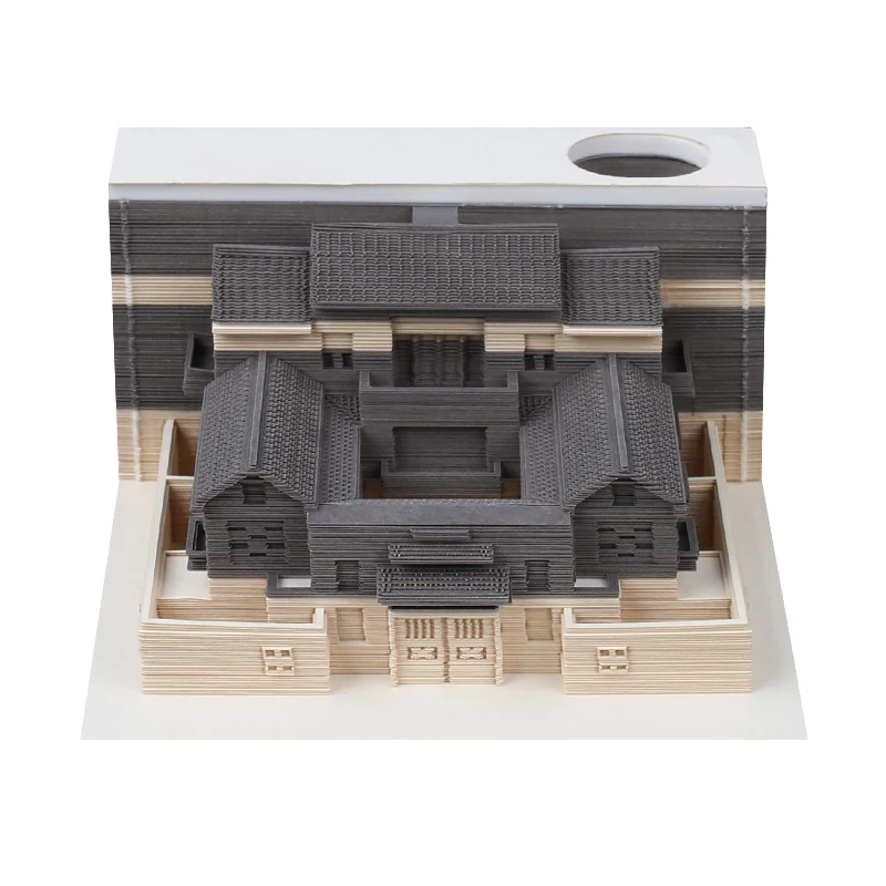 Drop Shipping 3D Paper Craft Memo Pad Promo Gift Block Note Pad for Office Supplies
