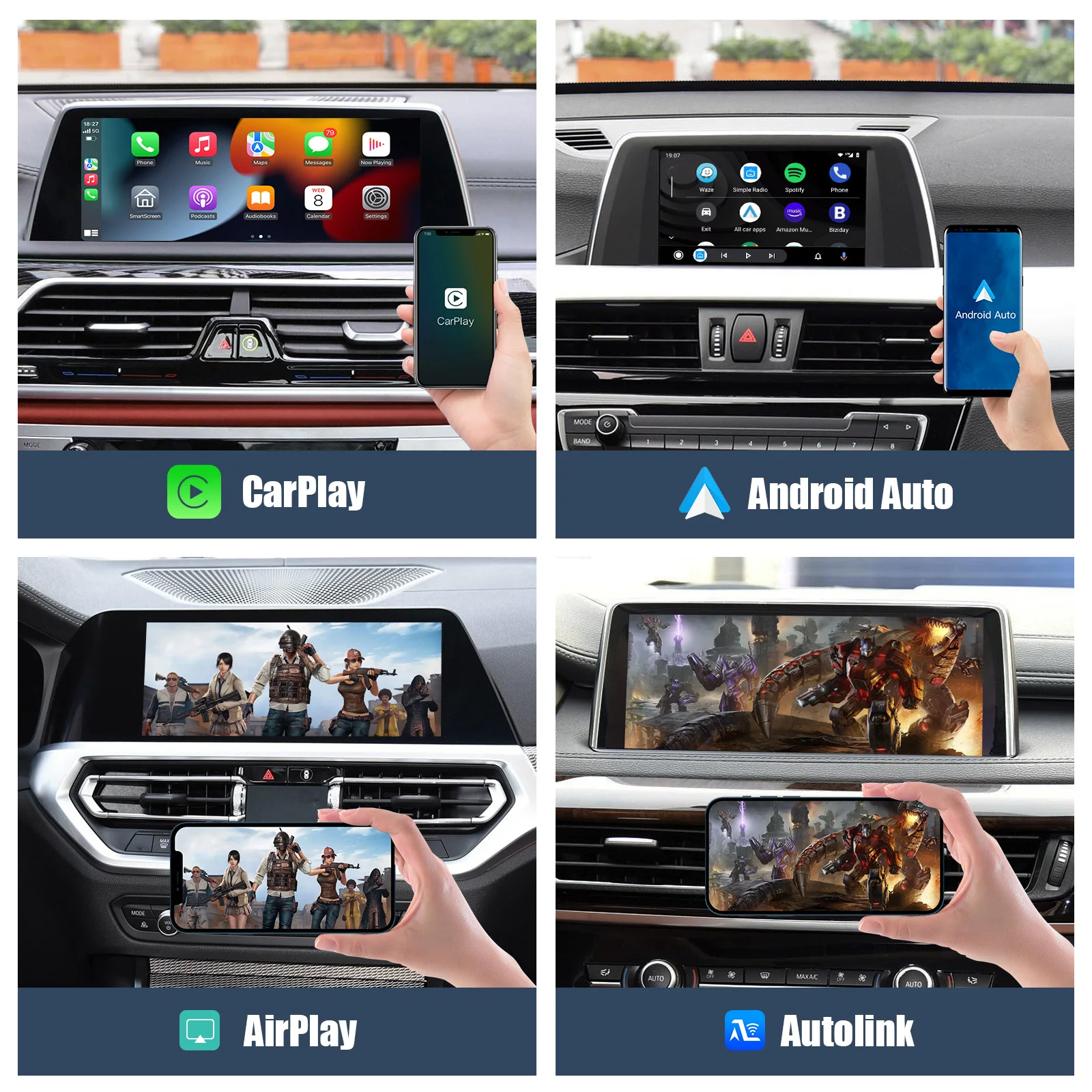 NBT CarPlay android auto 接続配線一式 mini f型 Wireless Apple CarPlay & Android Auto Adapter for BMW F10 F20 F30