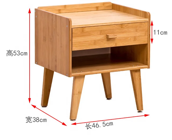 Тумбочка из бамбука в античном стиле, тумбочка для спальни