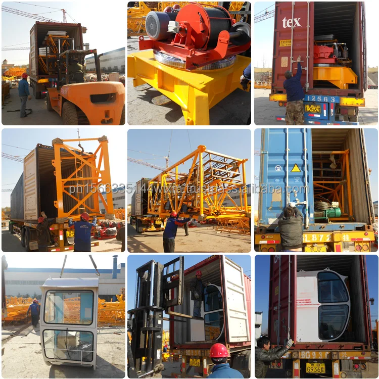China Brand New 12 Ton 10 Ton 8ton Lifting Construction Tower Crane