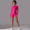 Hot pink-long-short
