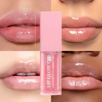 High quality clear lip hydrating oil vegan lip oil color changing tinted lip plump oil moisturizing