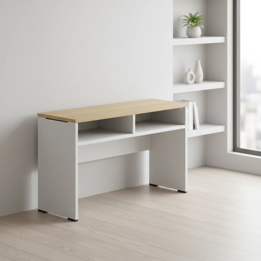 Modern Ergonomic Wooden Desk with Extendable Storage DIY Assembly Freestanding Design for Home or Office Workspace 2