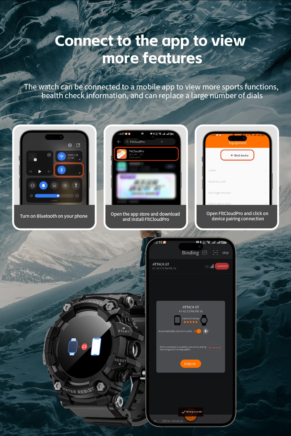 Compass Flash Light 1.32 Inch smartwatch