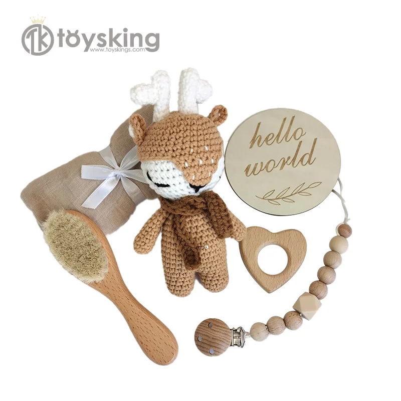 100% Handmade Crochet Christmas Deer Gift for Baby Bath