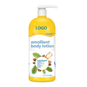 Private Label Aloe Vera Oatmeal Formula Body Lotion Gentle Emollient Moisturizing Cream with Vitamin B5 for Nourishing Dry Skin