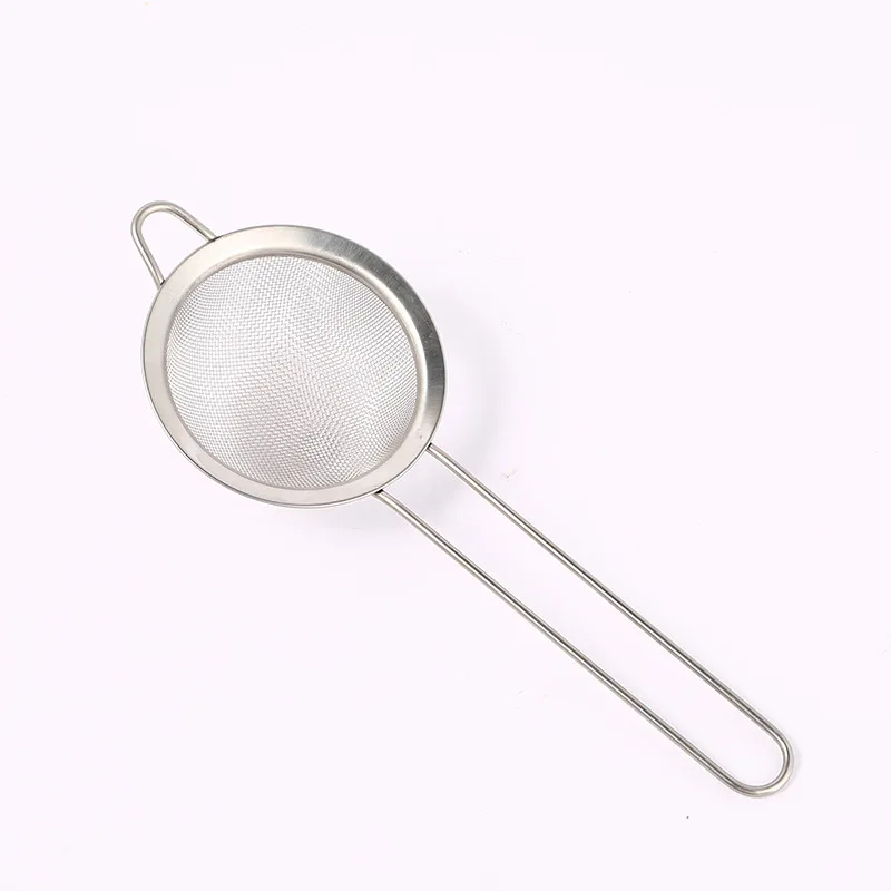 Wholesale Custom Logo Food Grade Stainless Steel Fine Mesh Strainer with Long Handle