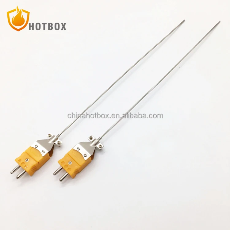 K Type Temperature Sensor Armoured Needle Type Thermocouple with Plug