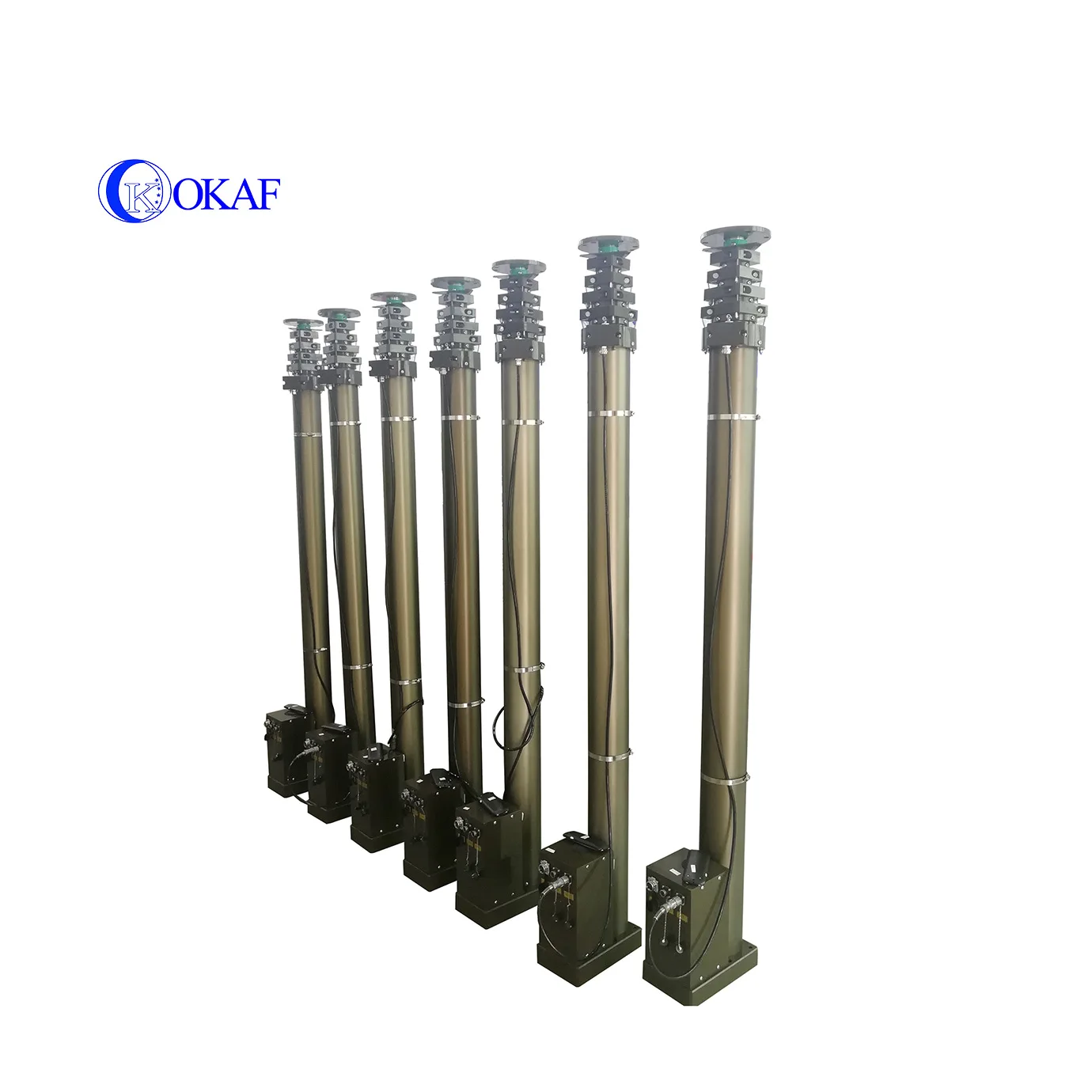 Telescopic Cctv Pole 8m 10m 12m Electric Mast CCTV Camera Pole