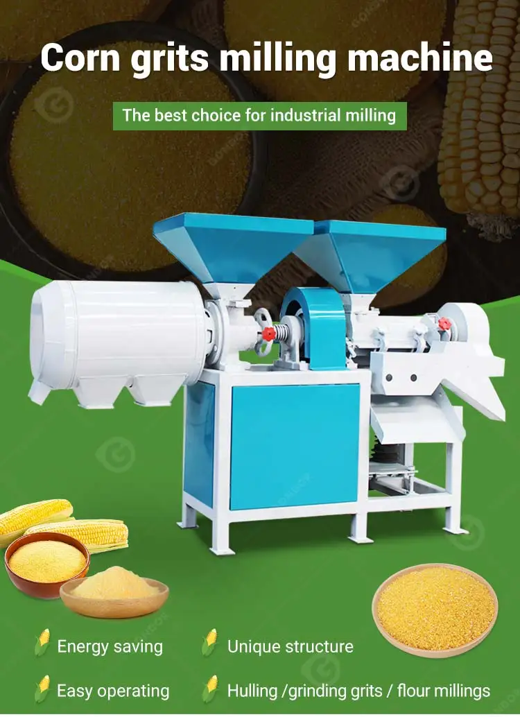 Crack Starch Huller Maker Corn Milling 2a Rice Grits Flour Make Machine Malawi Maize Mill and Millet